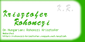 krisztofer rohonczi business card